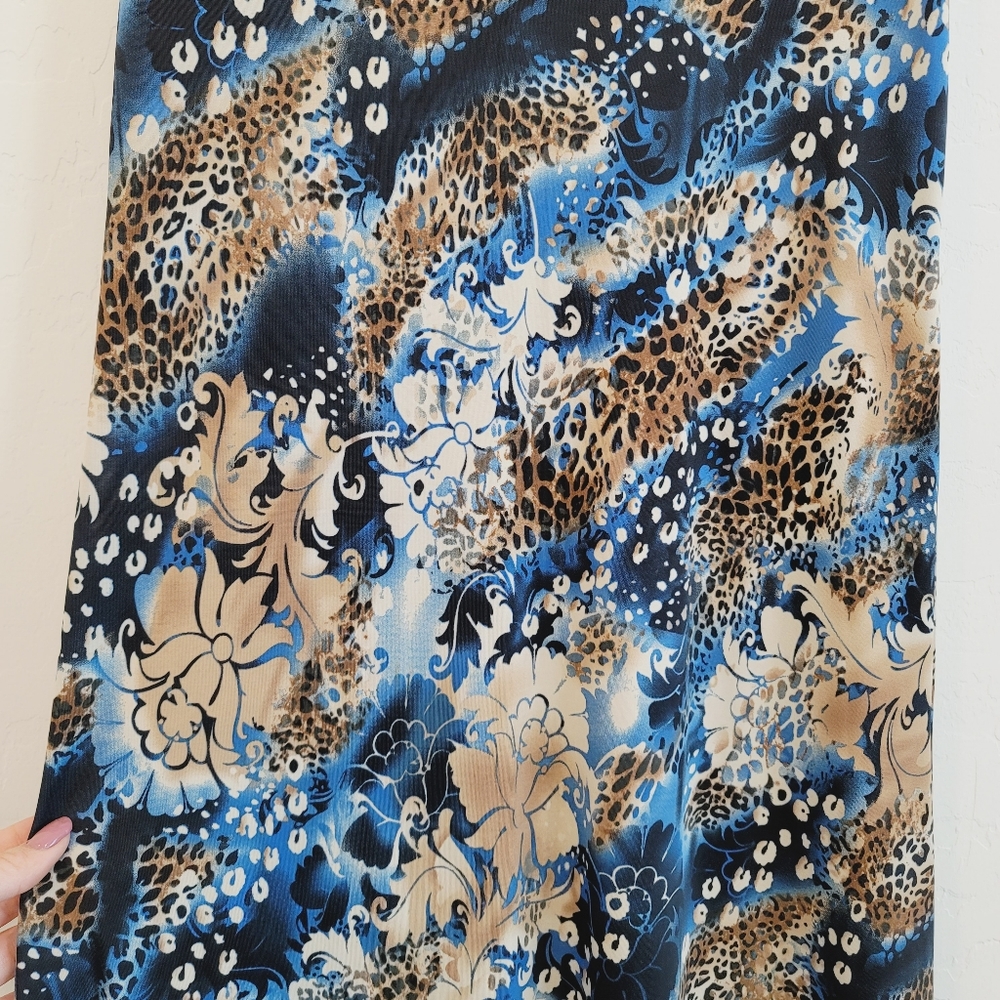 💕 BOGO Style Maxi Skirt Animal & Floral Print Women's Size Medium - Picture 5 of 7